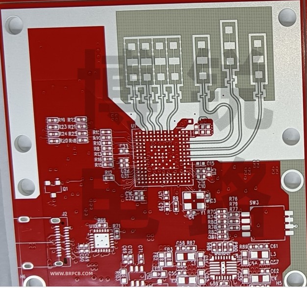 毫米波雷达低损耗生益+聚四氟乙烯(PTFE)旺灵F4BTMS+FR4混压高频微波HDI板